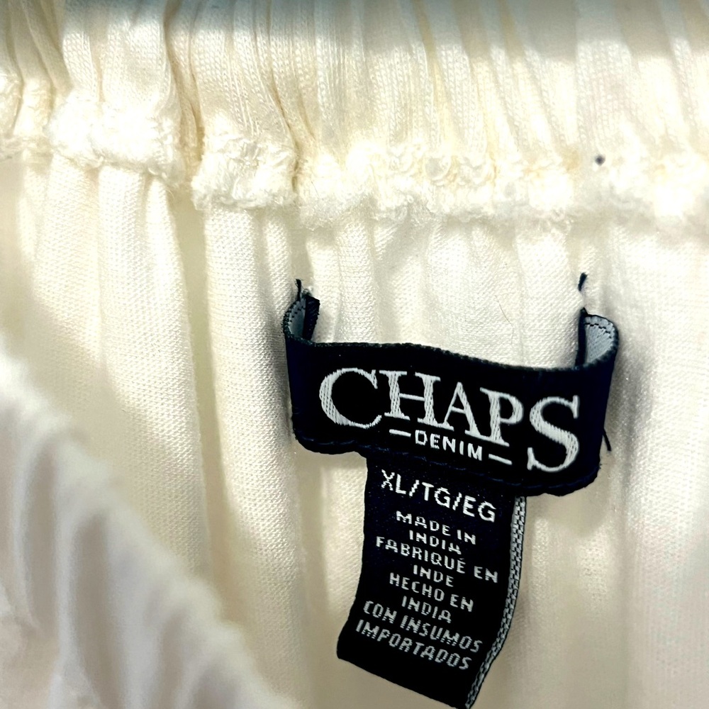 Chaps Boho White with Blue embroidery.  XL - Picture 3 of 3